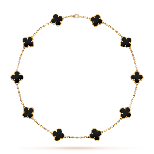 Gold Ten Clover Necklace - 18K Gold