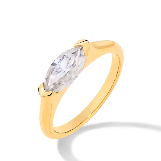 Marquise Diamond Moissanite Ring - 1CT 14K Gold