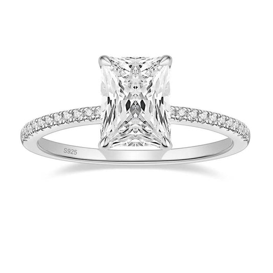 3CT Radiant Cut Moissanite Ring